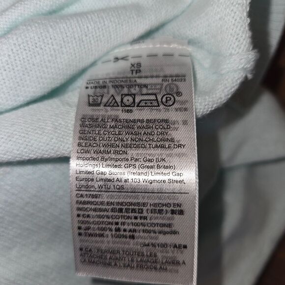 Gap Nwt Cotton Button Up Mint Green Lightweight Cardigan Sweater Size XS - Picture 7 of 7